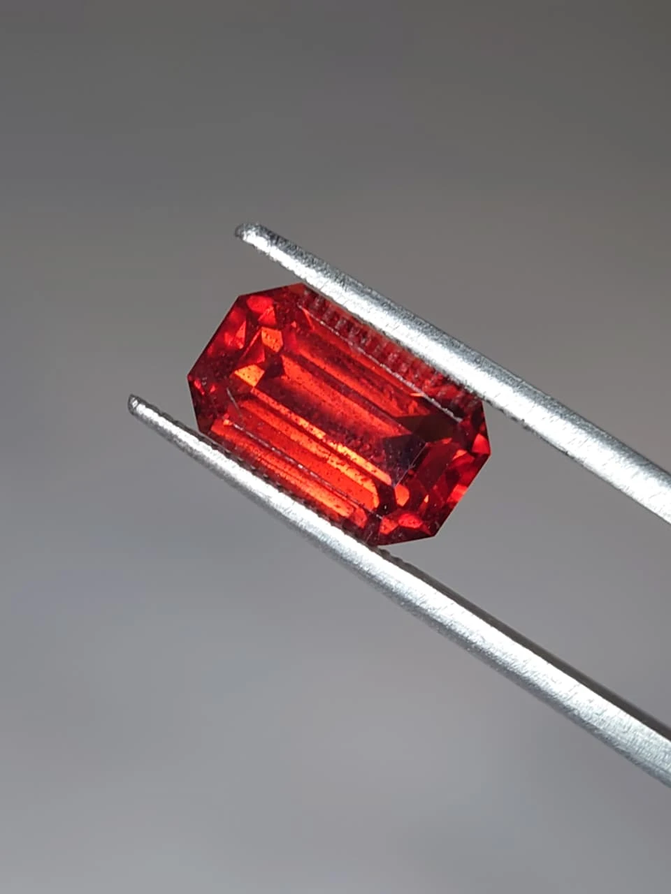 5.5ct Natural Malaya Garnet Emerald Faceted from Tanzania — view 2